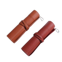 Étui à couverts en similicuir enroulable pour le camping, le pique-nique, le barbecue, les voyages, organisateur de vaisselle d'extérieur, 6 compartiments pour couteau, fourchette, cuillère