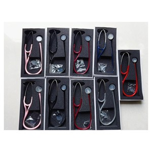Estetoscopio Médico Clásico Estilo IV, Diafragma de Acero Inoxidable Arcoíris, Estetoscopio de Doble Tubo con Diafragma Ajustable Negro para Hospitales - Product Image 5