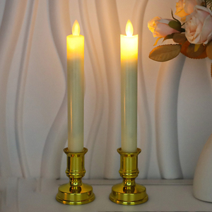 Support de bougie LED, base de bougie longue, chandelier - Simulation de flamme vacillante, décoration d'ambiance de mariage - Product Image 5