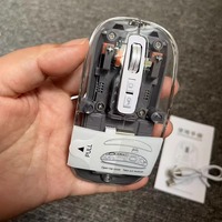 Souris sans fil transparente rechargeable magnétique à trois modes silencieux, mini USB, cadeau créatif, promotion d'usine