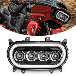 ไฟหน้ารถจักรยานยนต์ LED สำหรับ Harley Road <span class=keywords><strong>Glide</strong></span> FLTRX FLTRXS 2015 - 2022 <span class=keywords><strong>Ultra</strong></span> CVO/SE FLTRUSE 2015 2016 <span class=keywords><strong>Ultra</strong></span> FLTRU 2016 - 2019 - Product Image 2