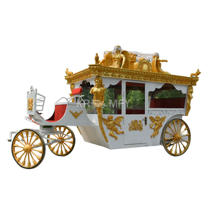 Carroza Eléctrica Motorizada Vintage de Acero, Estilo Maratón, Escultura Antigua de Carruaje Tirado por Caballos, Lujo para Bodas y Atracciones Turísticas - Product Image 2