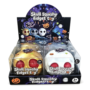 Jouet anti-stress souple <span class=keywords><strong>à</strong></span> rebond lent en TPR, motif crâne d'Halloween, grande taille, pour garçons et filles de 5 <span class=keywords><strong>à</strong></span> 7 ans - Product Image 1