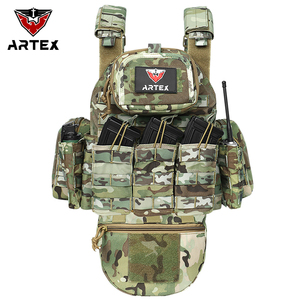 Gilet tactique porte-plaques en polyester 1000D avec pochettes pour chargeurs, équipement extérieur réglable - Product Image 6