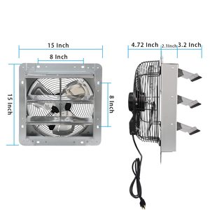Ventilateur mural d'évacuation à obturateur variable de 12 pouces avec une vitesse de <span class=keywords><strong>1800</strong></span> CFM pour la maison et le jardin - Product Image 2