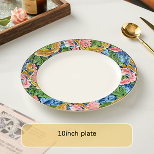 Plato de Cena de Cerámica Retro de Estilo Británico de Lujo Ligero y Plato de Pastel de Doble Capa para Bodas, Más Vendido - Product Image 2