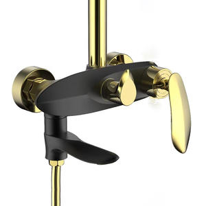 Vimijia European-Style Minimalist All-Copper Wall-Mounted Three-Stage Hot/Cold Top Spray Shower Head Faucet Set for Bathroom - Product Image 1