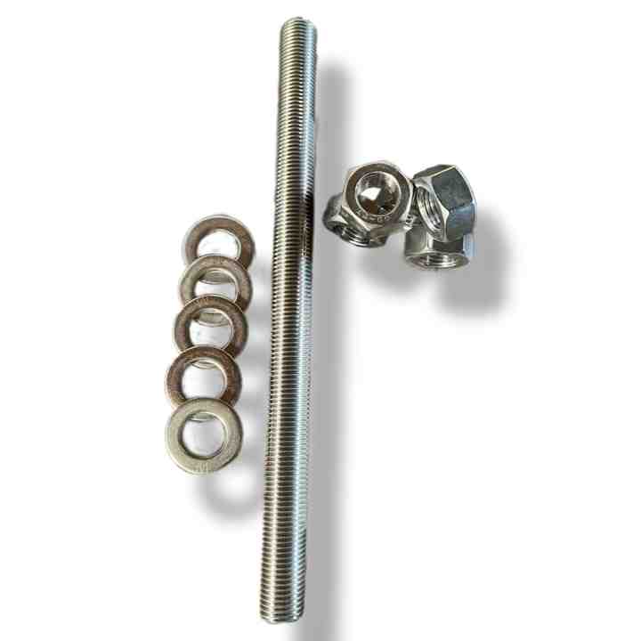 Varillas Roscadas M8 X 50mm - Acero Inoxidable 304 Completamente Roscado | Pack De 5 Unidades Para Montajes Y Fijaciones