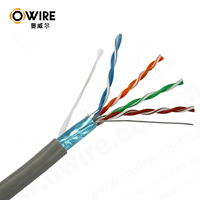 Cable Ethernet UTP Cat5e de Doble Revestimiento OWIRE 4P para Interiores/Exteriores, Conductor de Cobre, 305m de Longitud, Conector RJ45