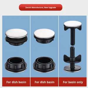 Tampa Decorativa Oculta para Ralo de Pia em Aço Inoxidável, Selada e Antiferrugem, para Pia de Cozinha e Lavatório - Product Image 5