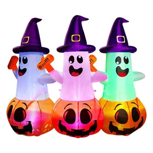 Lumière LED Imperméable Citrouille Fantôme Halloween Party Supplies Yard Outdoor Inflatables Decoration
