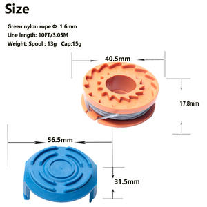 Mac allister mgtp18li Trimmer tương thích <span class=keywords><strong>spool</strong></span> 1.65mm autofeed thay thế <span class=keywords><strong>strimmer</strong></span> cuộn cho DIY điện điện dây tóc - Product Image 2