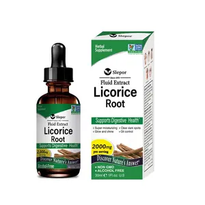 Fournisseur d'usine beauté cosmétiques visage soins de la peau lextract gouttes calme l'inflammation étiquetage privé racine de réglisse sérum fluif