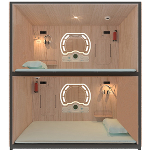 <strong>Single</strong> Soundproof Hotel Room King Size Capsule Hotel Home Furniture Home <strong>Bed</strong> Bedroom Furniture Bunk <strong>Bed</strong> <strong>Adjustable</strong> (height) - Product Image 3