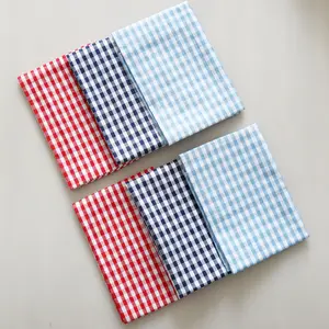 100% Cotton Linen Woven Geometric Table Cloth Kitchen Towel Napkin Home Outdoor Wedding Party Yarn Dyed Check Restaurants