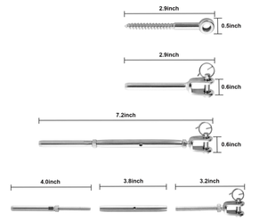 Kit <span class=keywords><strong>de</strong></span> Herrajes para Barandilla <span class=keywords><strong>de</strong></span> <span class=keywords><strong>Cable</strong></span> con Ángulo Ajustable, Compatible con <span class=keywords><strong>Cable</strong></span> <span class=keywords><strong>de</strong></span> <span class=keywords><strong>Acero</strong></span> Inoxidable <span class=keywords><strong>de</strong></span> 1/<span class=keywords><strong>8</strong></span> Pulgadas - Product Image 2