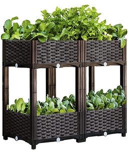 Jardinera Elevada de Plástico, Macetas Elevadas para Cultivar Verduras, Flores y Hierbas, Contenedor de Cultivo - Product Image 1