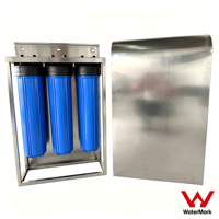 Système de filtration d'eau complet pour toute la maison Watermark, grande capacité, triple filtration Big Blue 3 étapes avec acier inoxydable