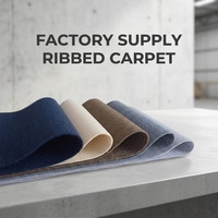 Tapis côtelé en polyester pour l'extérieur/l'intérieur, pour bureau, chambre d'enfant, chambre à coucher, tapis antidérapant de haute qualité