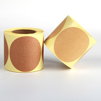 Weißes Kraft papier Wasserdichtes Etikett 60mm hand geschriebener Siegel aufkleber Geschenk verpackung Kleber Braun Benutzer definierter Aufkleber für Candle Craft