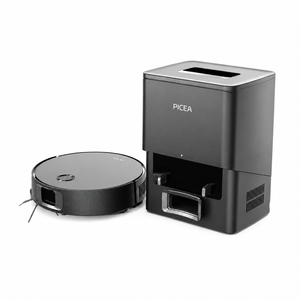 Robot aspirateur intelligent anti-chute avec navigation laser et IMU, aspiration puissante de 10000 Pa, design fin de 298 mm, fonction serpillière - Product Image 1