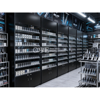 Étagères métalliques multicouches pour tabac et cigarettes avec poussoirs pour magasins de tabac
