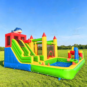 Château <span class=keywords><strong>gonflable</strong></span> Nairbag en PVC pour enfants, avec toboggan et piscine, idéal pour les fêtes et les jeux en extérieur dans le jardin - Product Image 3