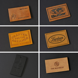 תגיות עור ממותגות פרטיות לסיטונאות, תגים בהתאמה אישית לתפירה או לגיהוץ על מעילים, ג'ינס, כובעים, תיקים, תוויות להדפסה בחום - Product Image 3