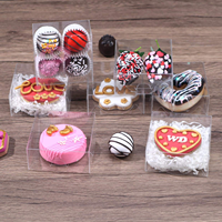 Boîte d'emballage carrée transparente pour pâtisserie, avec fenêtre, pour mousse, morceaux de gâteau, et pâtisseries blanches à base de Melaleuca