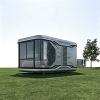 Maison Modulaire Préfabriquée Conteneurisée Capsule Spatiale Hôtel Commercial Structure en Acier Léger Ignifuge Respirante Moderne