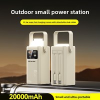 Bank Daya 50000mAh Pengisian Daya Super Cepat 20000mAh Pengisi Daya Portabel Kabel Data Kapasitas Besar Senter LED untuk Berkemah di Luar Ruangan