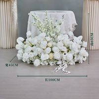 Fleurs artificielles en soie pour mariages : lys de vallée, roses, arrangements floraux sur pied, décorations de mariage, décors photo