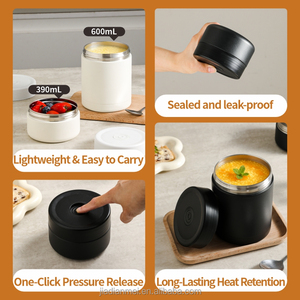 Lekfre - Juego de 3 Recipientes Térmicos <span class=keywords><strong>para</strong></span> Alimentos con Aislamiento al Vacío, Boca Ancha, <span class=keywords><strong>para</strong></span> Sopa, <span class=keywords><strong>Comida</strong></span> Caliente, a Prueba de Fugas, de Acero Inoxidable, <span class=keywords><strong>para</strong></span> Niños - Product Image 5