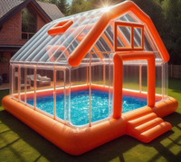 Nouveau design Couverture de piscine flottante gonflable portable pour l'extérieur Tente de piscine gonflable pour la fête