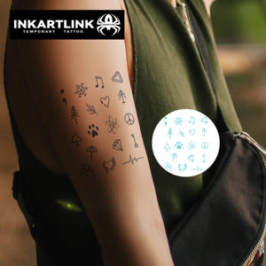 <span class=keywords><strong>Tatuaggio</strong></span> Temporaneo Senza Acqua con Simboli Erboristici, Durata 7 Giorni, Note Musicali, Diamante, Simbolo della Pace, Adesivo Semi-Permanente - Product Image 2