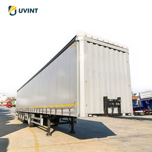 3轴货物拖车53英尺厢式箱帘侧卡车拖车厢式半挂车待售 - Product Image 3