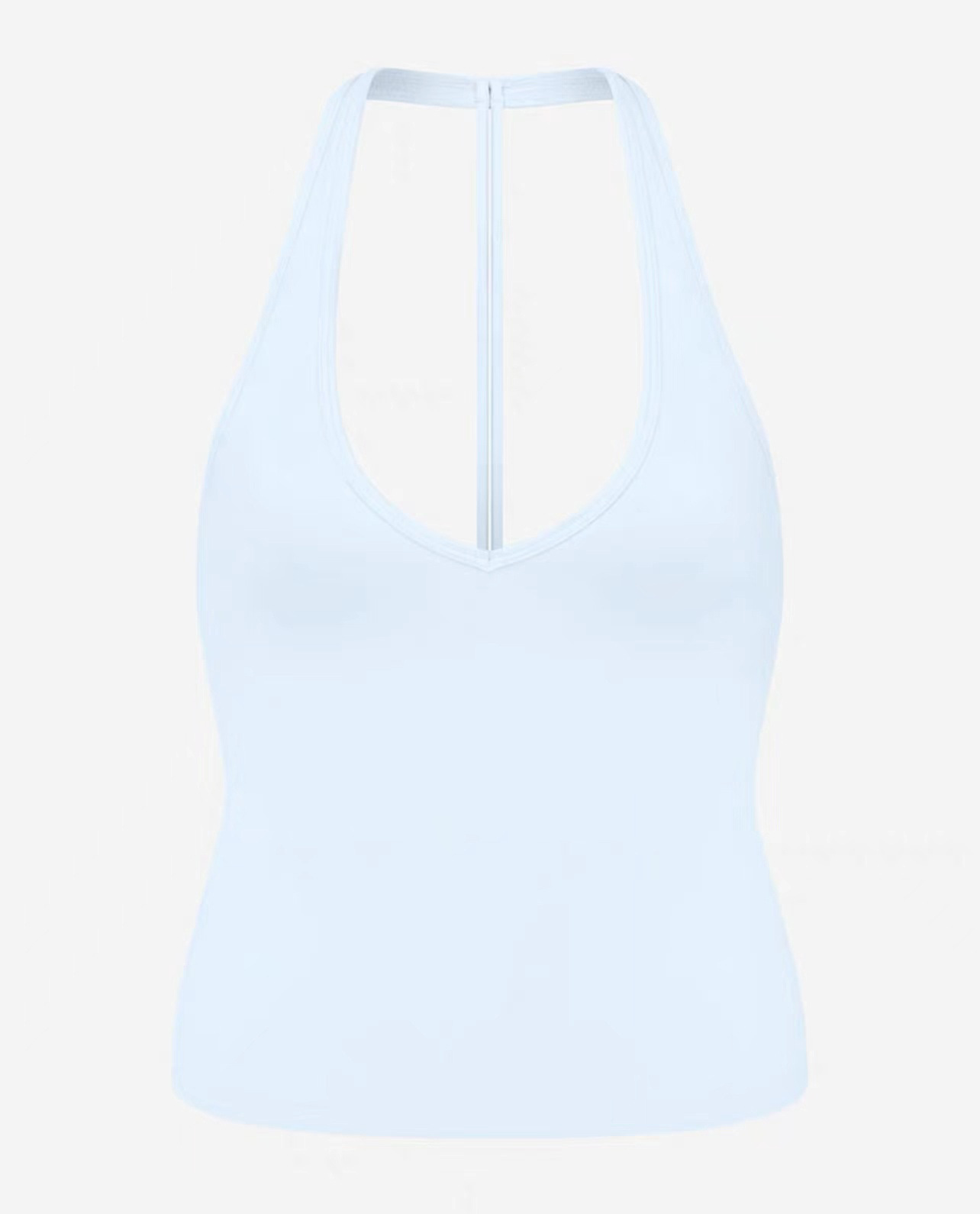 New Breathable Women's Sports Fitness Vest Crop Top Skinny Fit Yoga Training V-Neck Chest Pad Front Hanging Neck Beauty Back