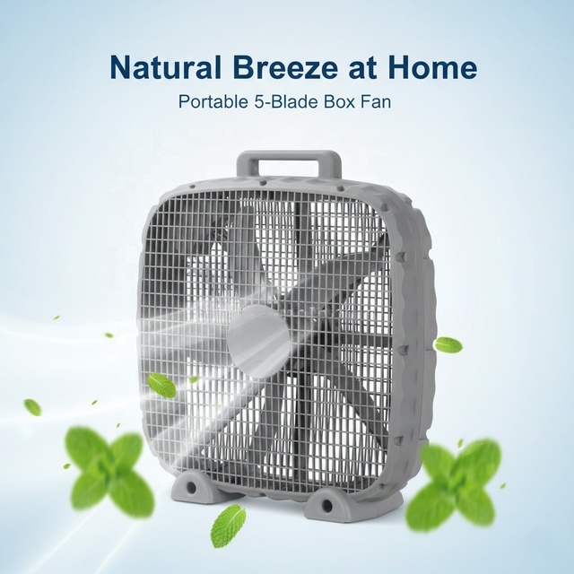 3 Speed 20 Inch Stable Plastic Box Uniform Ventilation Air Cooling Fan