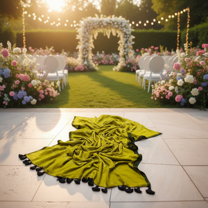 Sari de Algodón Tejido Akshay Sharma ENT con Blusa, Ecológico, de Secado Rápido, Ligero, Teñido Liso, Vestido de Boda para Niñas y Mujeres - Product Image 1