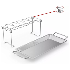 <span class=keywords><strong>Baquetas</strong></span> <span class=keywords><strong>de</strong></span> acero inoxidable para barbacoa, accesorios para asar pollo, alas, patas, 14 ranuras - Product Image 3
