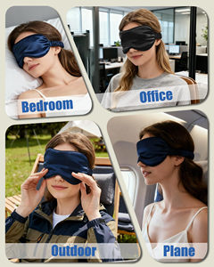 Antifaz para Dormir con Banda Elástica, Ligero, Cómodo y Suave de Seda Satinada para Hombres y Mujeres que Viajan - Product Image 4