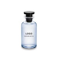 Flacon de parfum rond en verre de 30 ml avec vaporisateur à pression, conteneur d'échantillon cosmétique