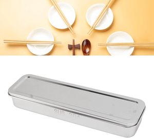 Spoon Fork Chopsticks Kitchen Portable Dinnerware <b>Box</b> Storage Containers <b>Metal</b> Stainless Steel Tableware Storage <b>Box</b> - Product Image 5