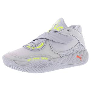 Chaussures de basket Puma Mb.05 Metallic pour homme, couleur argent jaune vif, taille 10 - Product Image 1
