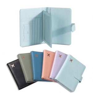 Cartera de Viaje de Cuero PU con Bloqueo RFID, Diseño Delgado y Simple, Gran Capacidad, con Ranura para Tarjetas y Ranura para Tarjeta SIM - Product Image 1