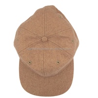 Gorra Snapback de Seis Paneles de Franela de Lana Marrón de Alta Calidad OEM, Nuevo Diseño, Gorra Polo Sin Estructura, Común para las Cuatro Estaciones