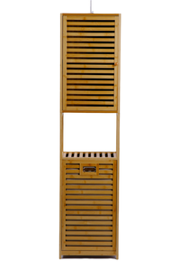 Nhà Máy Bán Buôn Tre Phòng Tắm Tổ Chức Lưu Trữ Giá Kệ Đứng Loại Cài Đặt Với Giặt Giỏ Cho Phòng Tắm Sử Dụng - Product Image 4