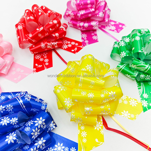 5 inch giáng sinh dập nổi đám cưới kéo cung chuỗi phục vụ nơ sọc kẻ sọc ruy băng Quà Tặng chuỗi kim loại kéo cung - Product Image 1