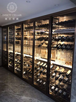 Petit meuble à vin personnalisé en acier inoxydable pour bar à domicile - Conception extensible écologique, capacité de 20 à 29 bouteilles, mobilier de maison