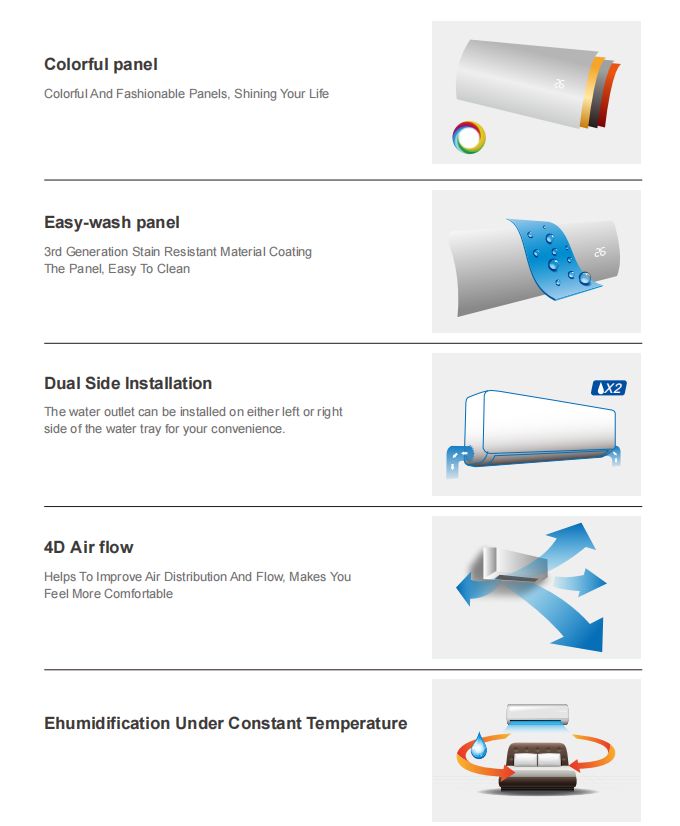 With WIFI control 9000btu air conditioner residential air conditioner